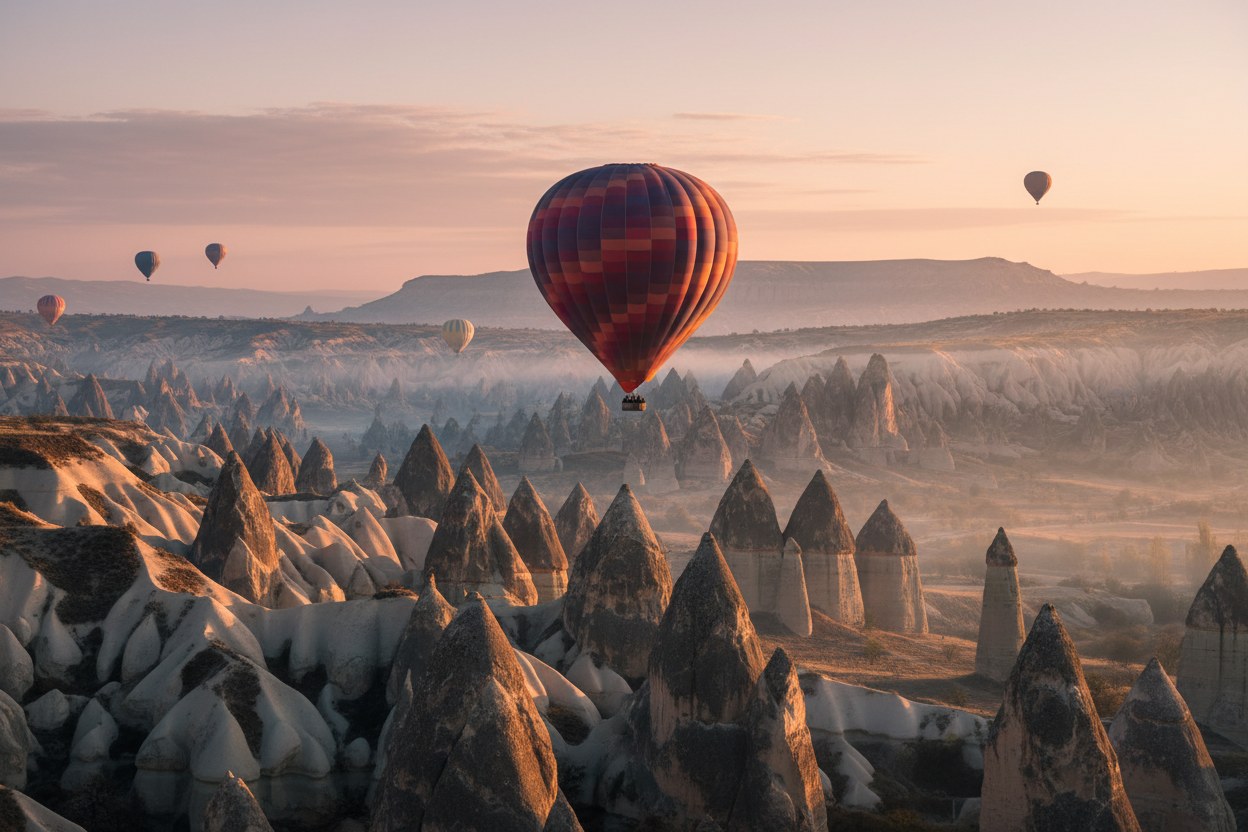 Aşk Vadisi üzerinde balon